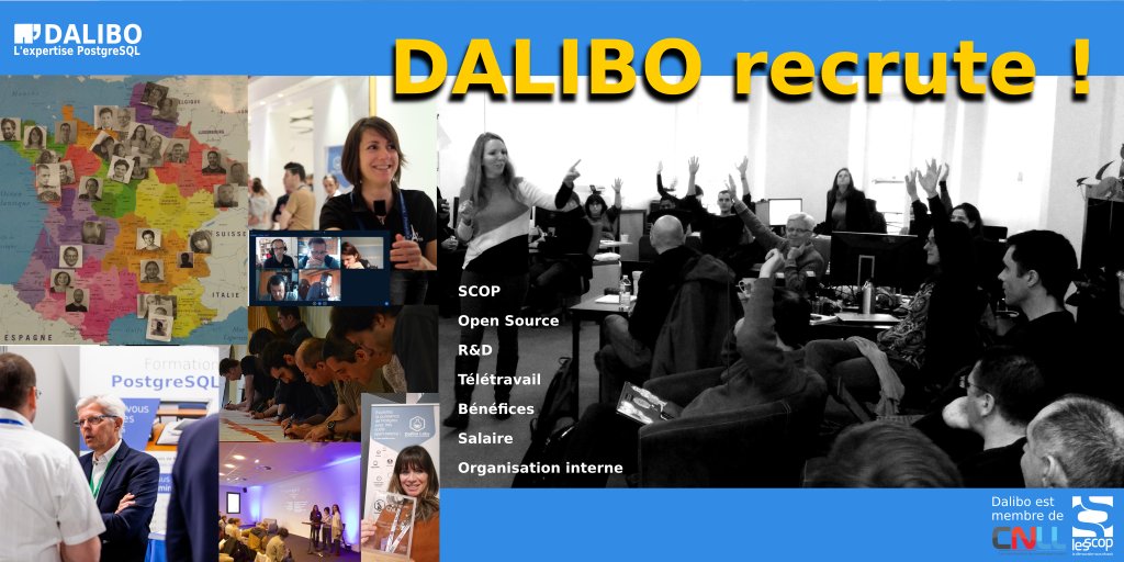 dalibo's tweet photo. #JOB / #tΓ©lΓ©travail : rejoignez-nous ! Dalibo #recrute unβ
e Service Delivery Manager => https://t.co/j97NMTnVH0 #gestiondecontrats #servicedeliverymanager #PostgreSQL #SGBD #BienDansMaScop #opensource https://t.co/vzb1ib5IMa