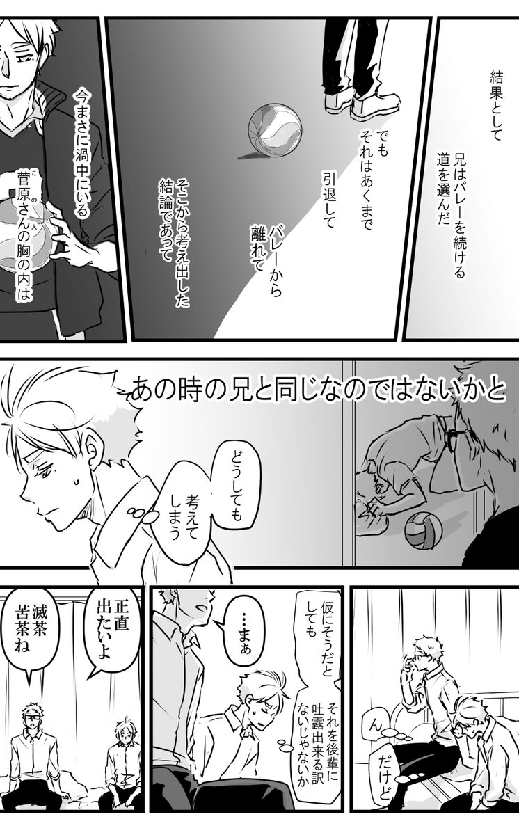 『入れ替わり』【月⇆菅】
ツッキーとスガさんが入れ替わった話。
後編②1/2 