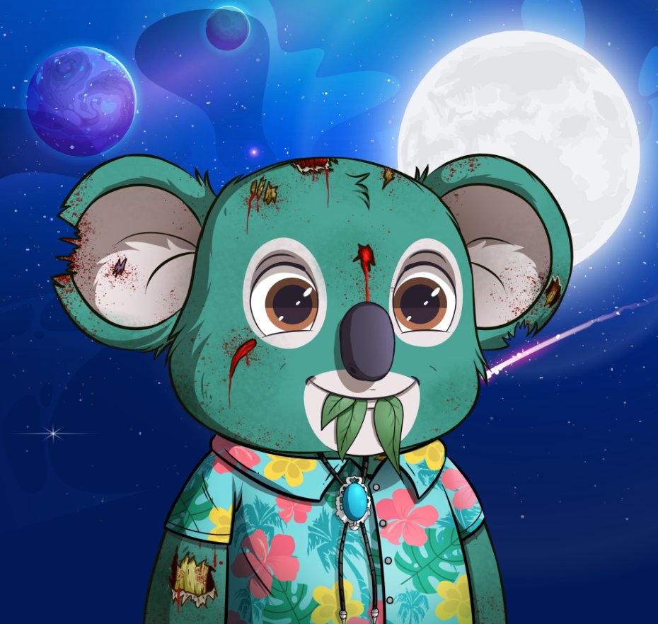Jo2Nft's tweet image. Let´s do another giveaway for the @KozyKoalasNFT Fam. Who wants to have a clean Zombie Koala?

All you need to do is retweet this Tweet and follow: 
@KozyKoalasNFT , 
@SolvillageNFT , 
@BattleKongsNFT and @SolNobility 
Winner will be drawn in 48 hours.