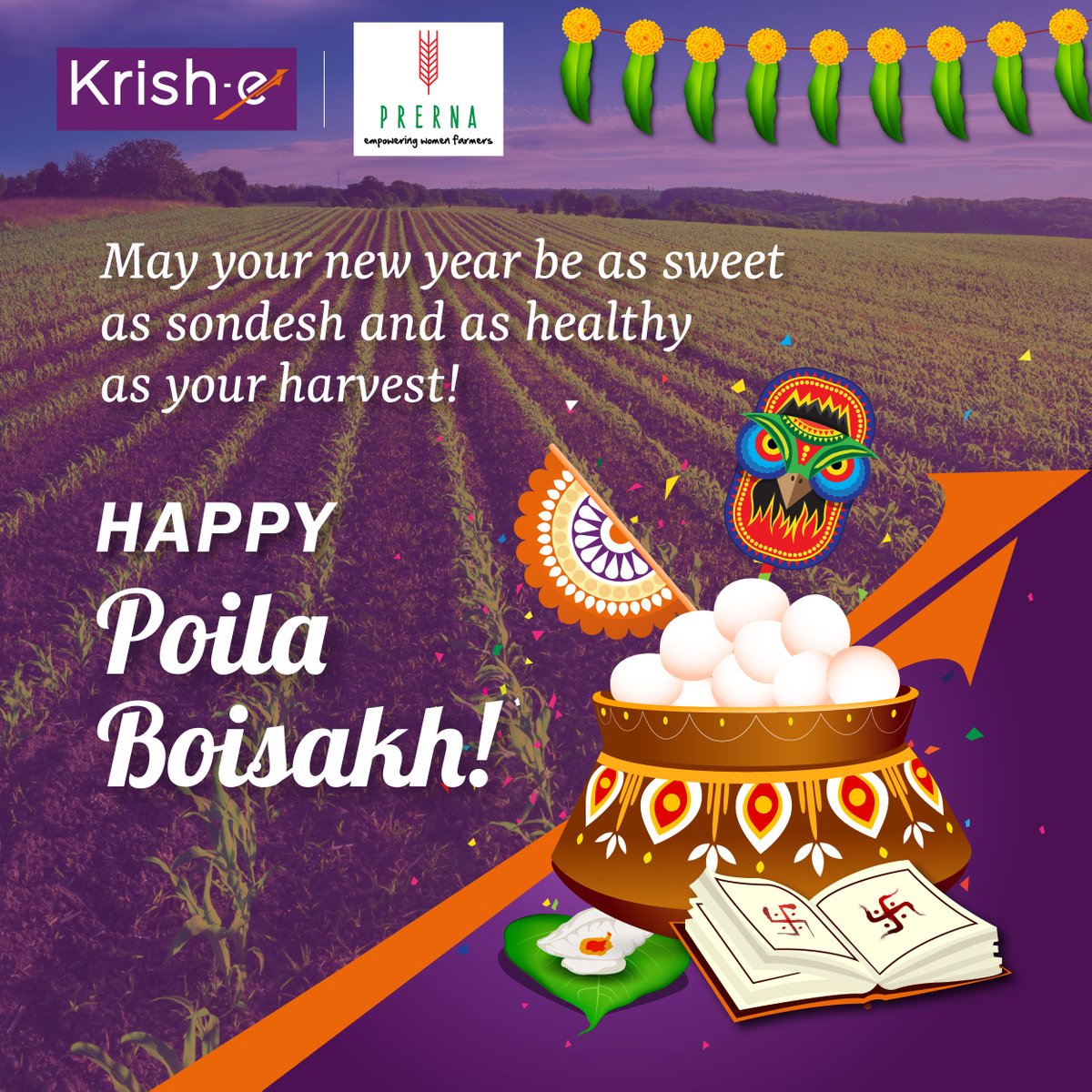 Wishing everyone a joyful, prosperous and healthy Poila Boisakh!

#PoilaBoisakh #happynewyear2022 #krishe #farmers #agriculture #celebration