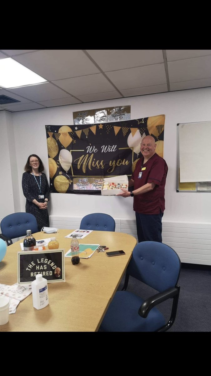 On Tuesday we said a very sad goodbye to our Interim Chief Nurse Les Petrie who is retiring after a wonderful 33.5 years in the NHS ❤️. We will miss him so much, thank you for your commitment, your passion and your humour. Wishing you a long and happy retirement!