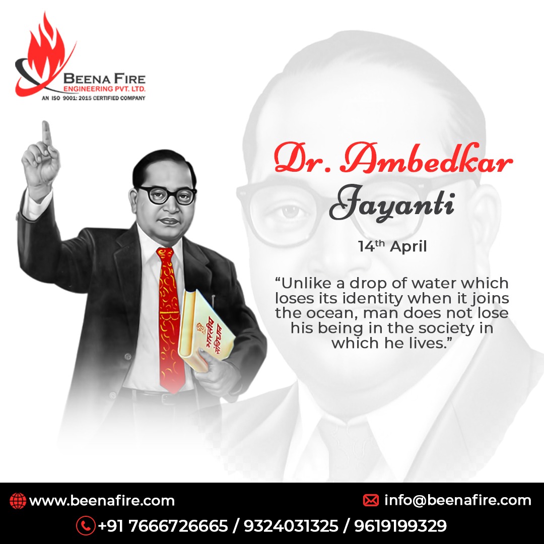 Let us celebrate Ambedkar Jayanti with a promise to always work for others with a strong will.

#ambedkarjayanti #ambedkar #jaybhim #babasahebambedkar #brambedkar #buddhism #buddhist #drambedkar #bhimrao #bambedkarjayanti2022 #beenafire #fireprotectionservice #bhfyp