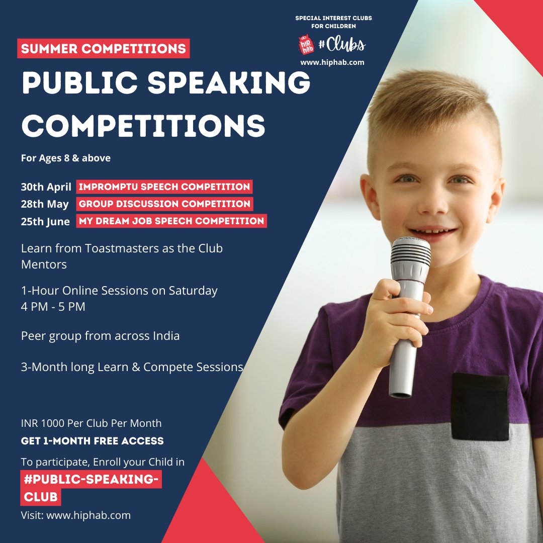 Hip_Hab's tweet photo. Summer Competitions
Give your children the opportunity to Learn by Doing.

Enroll in HipHab #Clubs for Summer Competitions

Get 1-Month Access free when you Enroll
Visit: https://t.co/rILQi5lYQt

#projects #competition #children #learning #weekendinspiration #edtechstartup https://t.co/38lfX9SfZe