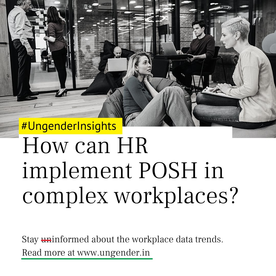 ungender_in's tweet photo. It is crucial for HR and the head of organizations to dive deep into their complex workplaces and accordingly draft anti-sexual harassment policies. 
How can HR and head of organizations implement POSH in complex workplaces? Read here: https://t.co/ncBeSjMg1R
#letsungender https://t.co/xgqQNn54Jg