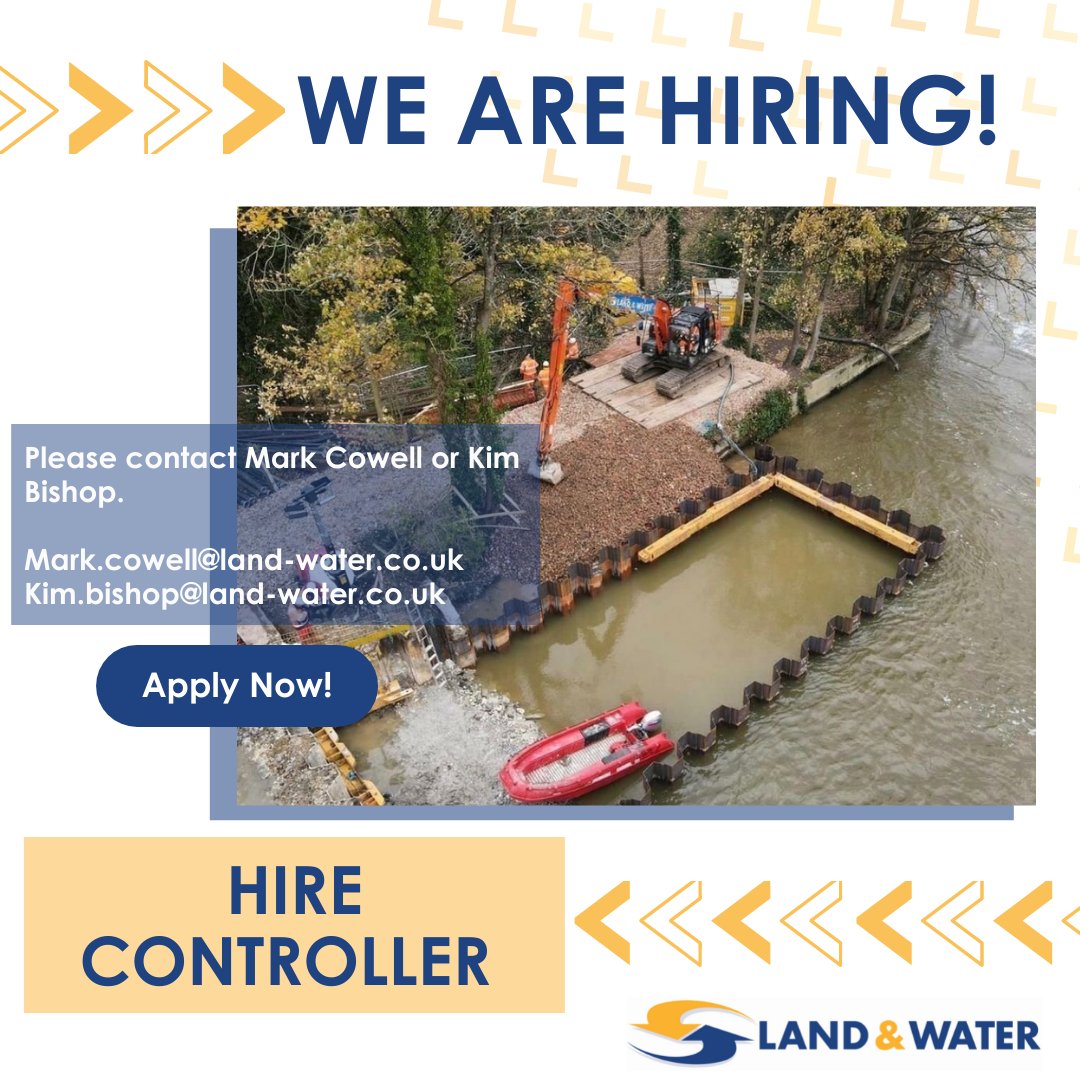 LandandWaterCo's tweet image. We are searching for an experienced #HireController looking to join a company that is passionate about maintaining and sustaining the UK’s natural capital. If that sounds like you, get in touch. #Hiring #CivilEngineeringJobs