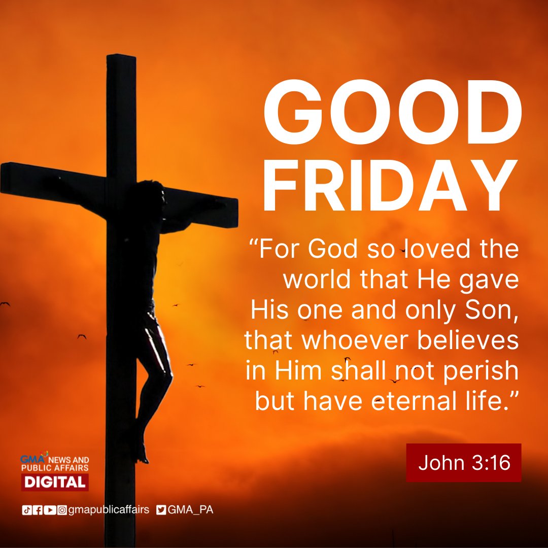 GMA_PA's tweet photo. Today is a reminder of the Lord’s profound love for us. Let us thank Him for His sacrifice. https://t.co/4i4orEsbsi