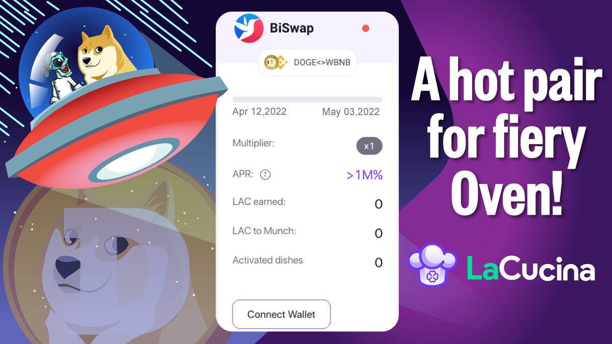 It was about time Doge went for a Star ride with the Taliens. 

They will pair together from April 13 until May the 4th be with you

Are you ready for this awesome pair???

Click here for this Oven and to swap :)
exchange.biswap.org/#/add/0xbA2aE4…

<a href="/Biswap_Dex/">Biswap</a> <a href="/dogecoin/">Dogecoin</a> #bsc #bnb #dogecoin