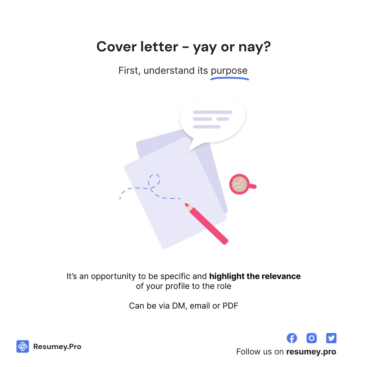 Whether you want to write a structured cover letter or not depends on the job application. 

Regardless, you will have to draft a short message (250 words) explaining how you can bring value to the particular job post. 

This can be used in DMs, or while getting a reference.