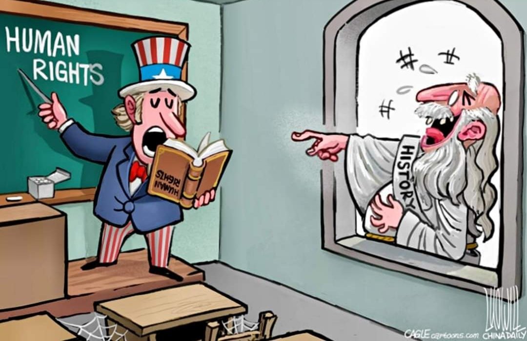 "When the US talks about human rights, history laughs."