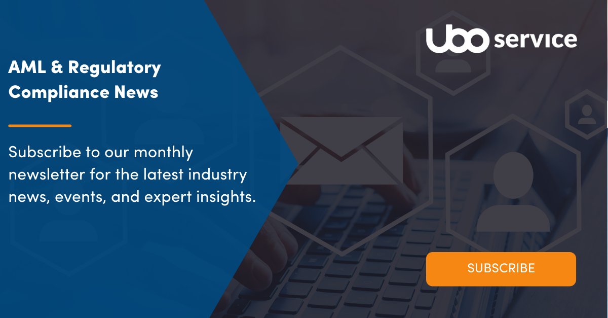 UBOService's tweet photo. Subscribe to our monthly newsletter for the latest #AML / #KYC industry news, company updates, whitepapers, and much more! https://t.co/XOJJSF13Ax 

#regulatorynews #amlnews #ubonews #monthlyupdates #regtech #fintech https://t.co/MJrvh3ccgO