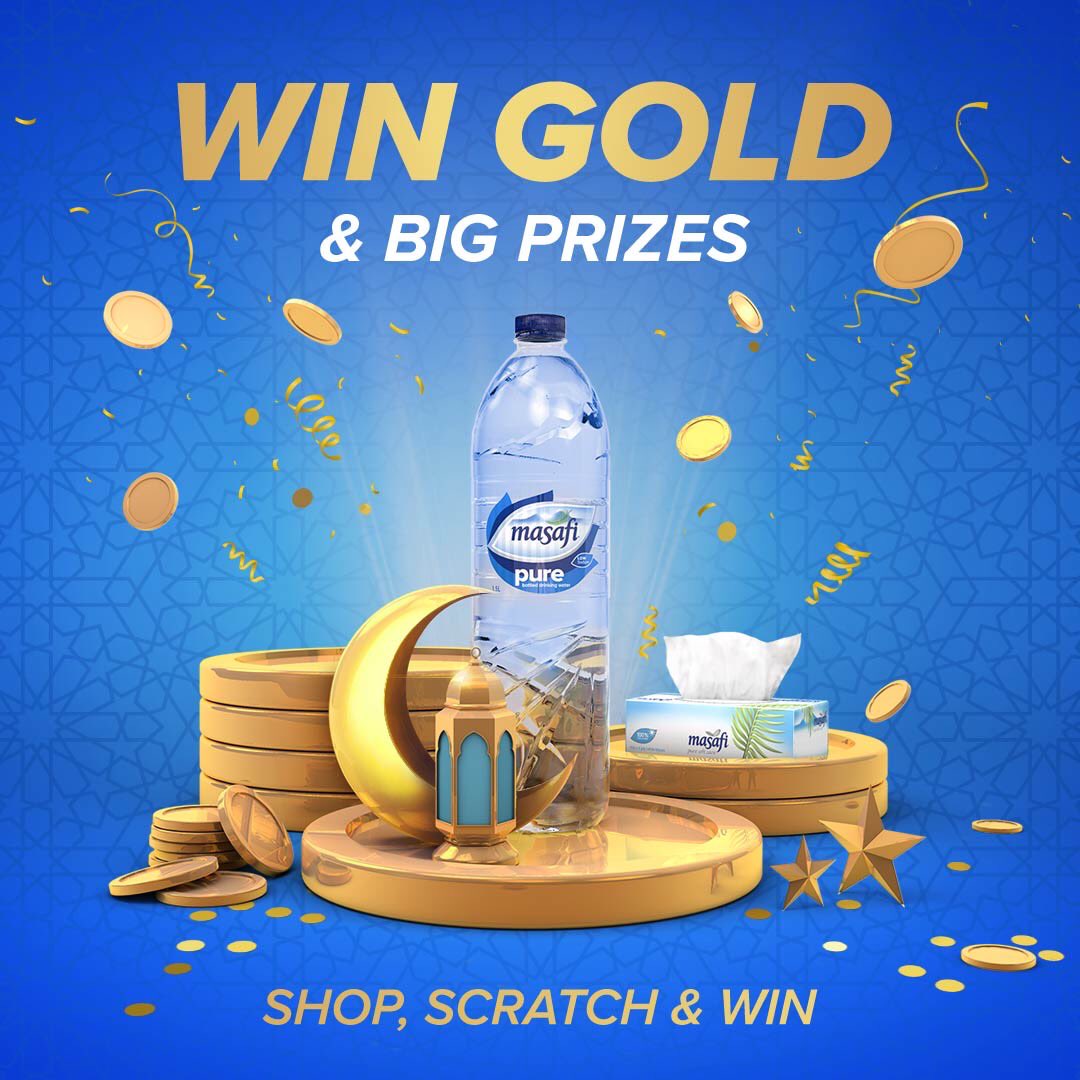🌙 اربح الذهب وجوائز أخرى عديدة من مسافي خلال رمضان!
🚚💨 اطلب الآن من خلال التطبيق أو الموقع وستصلك بطاقة "امسح واربح" إلى باب منزلك⠀ 
📱 حمل تطبيق مسافي المتوفر على متجر آبل وغوغل⠀
💻 أو قم بزيارة موقعنا masafi.com⠀
📞 يمكنك أيضاً الاتصال 600525256 للطلب