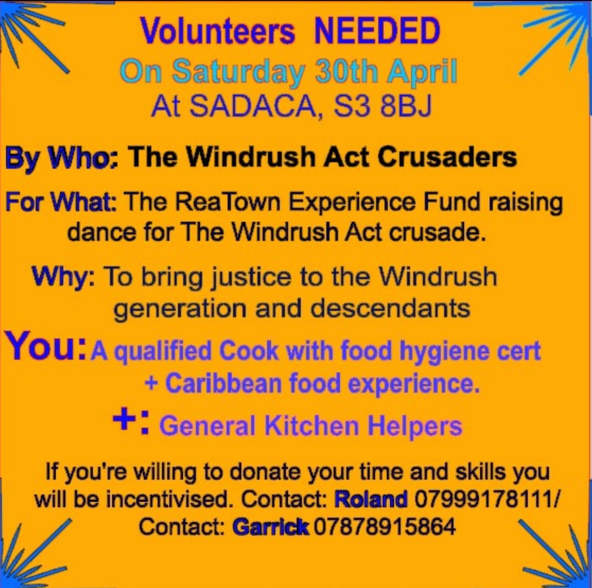 WindrushPreston's tweet photo. Thought that you may share and know some one in your network/s would like to help. 

Volunteers needed Urgently!

Please share https://t.co/pqAOtQoadd