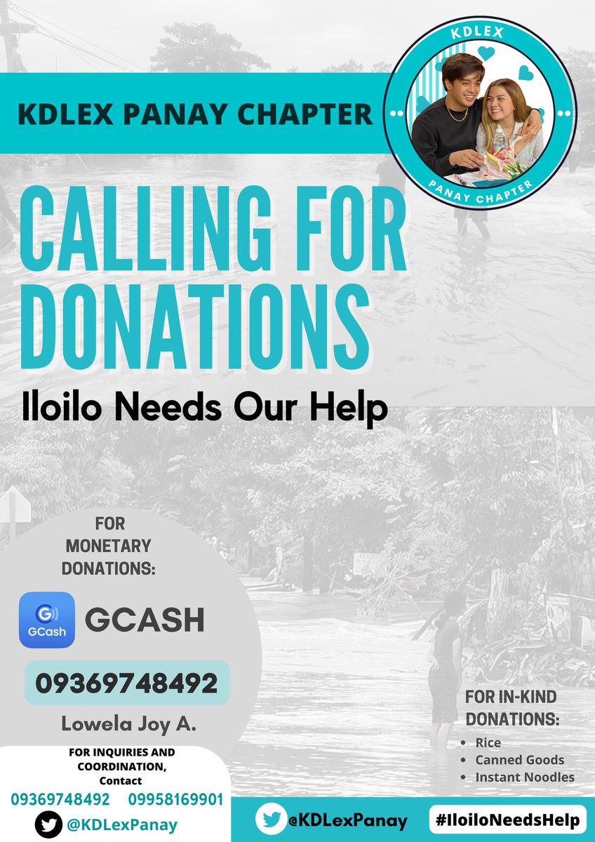 KDLex Panay Chapter is hosting a Donation Drive for the people affected of #AgatonPH in Iloilo. 

We are open for donations. 🤍

#IloiloNeedsHelp 
#KDLex