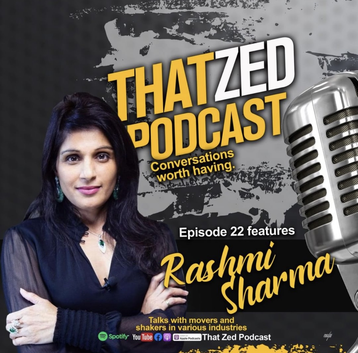 JewelofAfricaZM's tweet photo. The Rashmi Sharma episode is now up and showing on YouTube. Watch now on the link below:

https://t.co/7mDkQQaRmy

#ThatZedPodcast @ThatZedPodcast https://t.co/FGcP1YTLMv