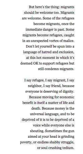 Teju Cole on the hierarchy of the deserving; refugees vs. migrants