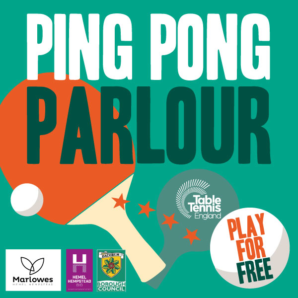 NEW at The Marlowes! 🏓

We are so excited to announce our brand new Ping Pong Parlour, in collaboration with <a href="/DacorumBC/">Dacorum Council</a> and <a href="/HemelBID/">HemelHempsteadBID</a> 🎉

📍 Come and try your hand for FREE, find us next to Cake Box! 

Find out more ➡ bit.ly/3O7L1RX