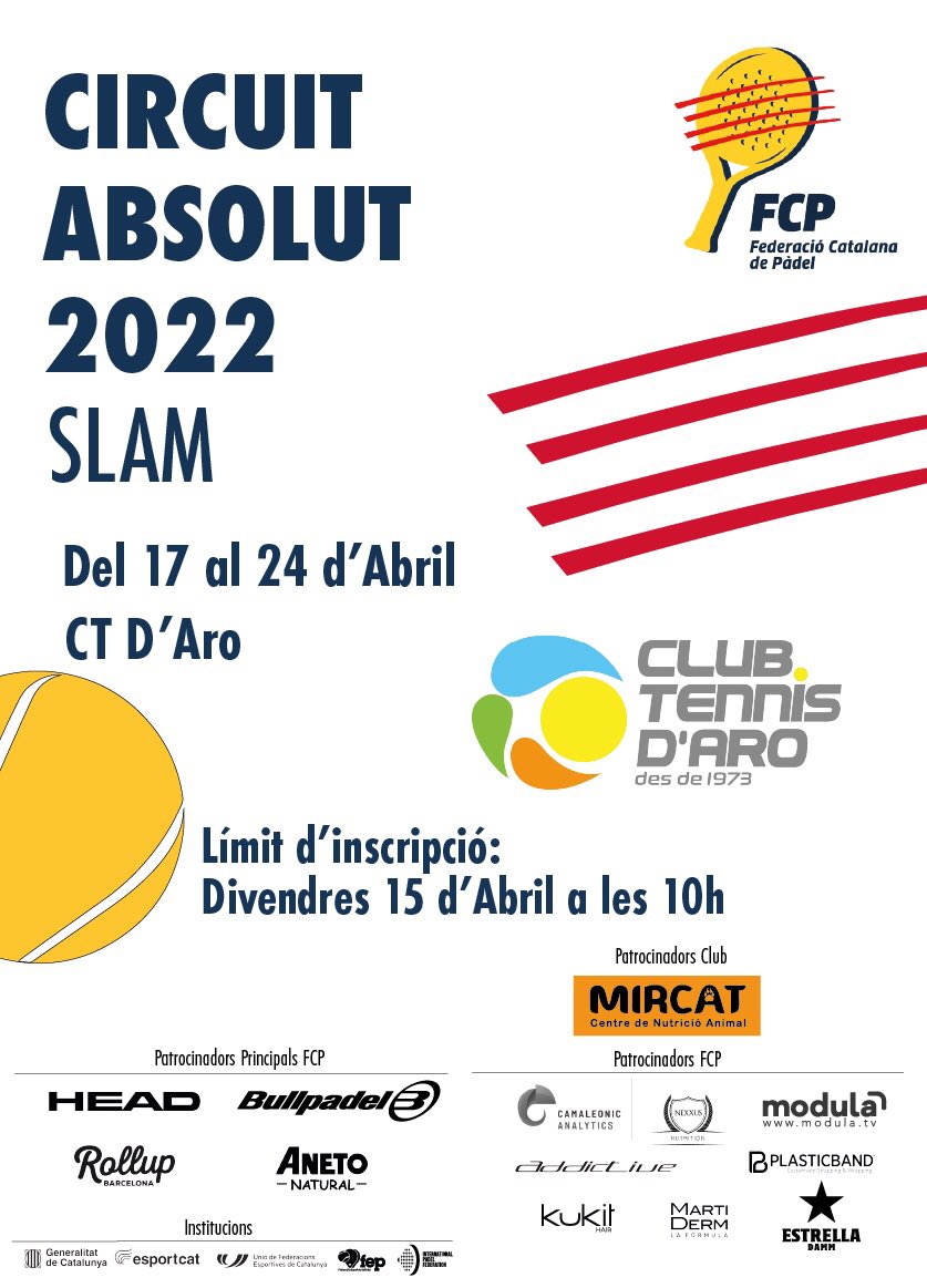 FCatalanaPadel's tweet photo. 🚨 ÚLTIMES 24h 🚨

⚠️ INSCRIPCIONS OBERTES ⚠️
Fins demà 👉10h

🏆 Circuit Català #SlamFCP
📍@clubtennisdaro 

🏆 Circuit #HEADPlayersFCP @HEAD_PADEL
📍CE Amposta

🏆 Circuit #SèniorFCP
📍 @AtleticTerrassa

Més informació
➡️ https://t.co/IWY8IjdaWu

#Pàdel #Català #MésPàdelQueMai https://t.co/gyOOsLCQjt