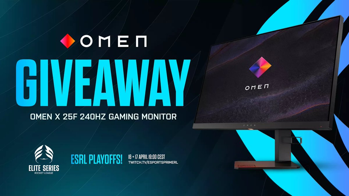 The best of the best of the #ESRL are facing off in playoffs, so we're giving away a great #OMEN monitor!

How to enter (Benelux only)
1. Follow <a href="/eliteseriesrl/">Elite Series: Rocket League</a> &amp; <a href="/OMENbyHP/">OMEN</a>
2. RT this post
3. Go to move.gg/OMENLAPTOP and reply here with your favorite gaming gear!