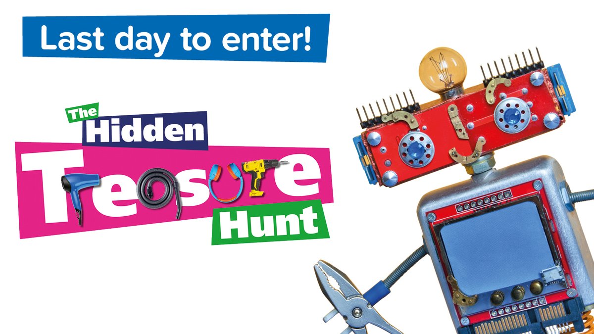 #Teachers it's the LAST day your school can enter the #HiddenTreasureHunt.

If your #school community hasn't yet uploaded their recycled items to hiddentreasurehunt.org they MUST do TODAY.

We have £5,000 <a href="/MicrosoftUK/">Microsoft UK</a> tech for the top performing school!

@Recycleelectric @Currys