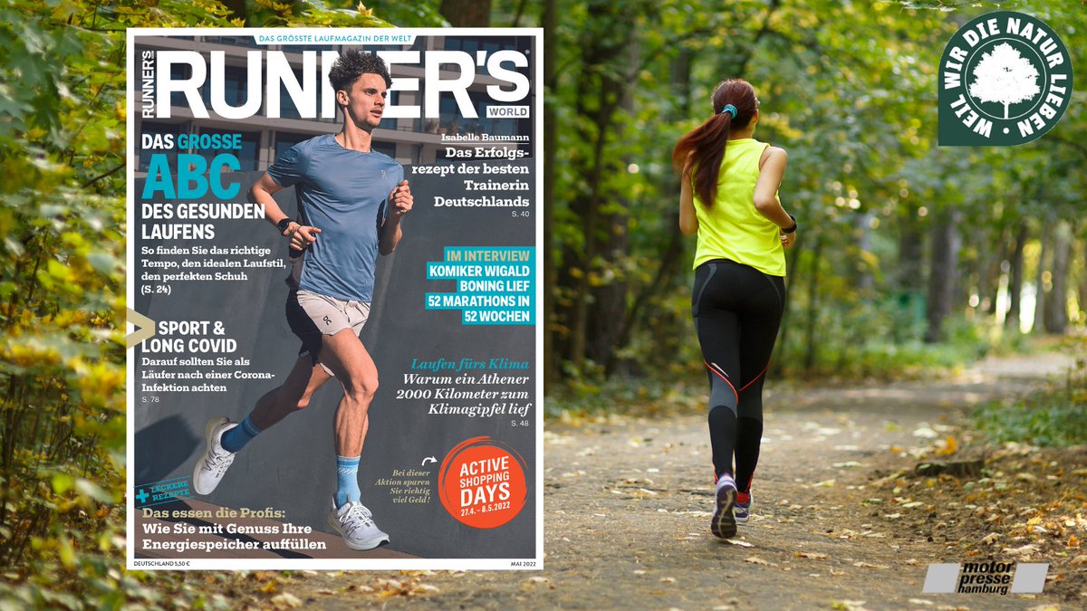 RUNNER'S WORLD-Kampagne „WEIL WIR DIE NATUR LIEBEN“: Laufend zum Glasgower Klimagipfel – 2073 Kilometer. #Presseinformation: bit.ly/3uGjjEf
