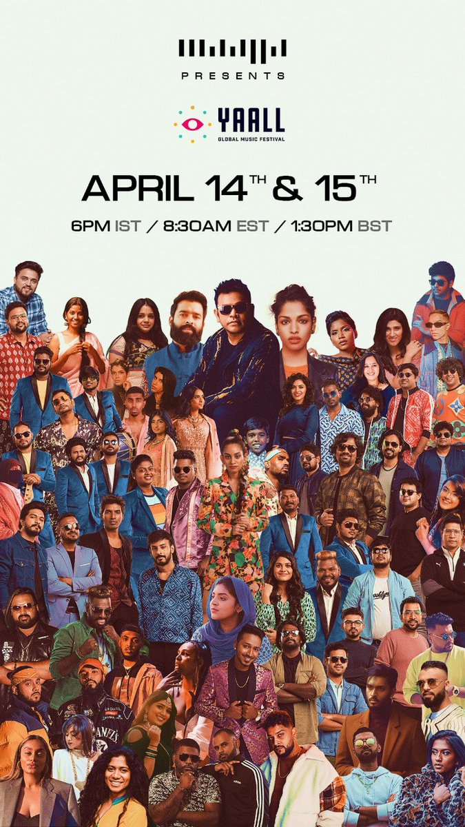 DoneChannel1's tweet photo. Over 30 artist lined up for #maajja #YAALL online global fest
@joinmaajja @yaallfest @VijayMusicOffl @StudioMoca @DoneChannel1 #culturalrenaissance #tamilmusicfestival #independentmusic https://t.co/ZSj1IE9Tvb