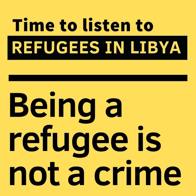 Time to listen <br>REFUGEES IN LIBYA<br><br><br>Beijing a<br>refugee is<br>not a crime