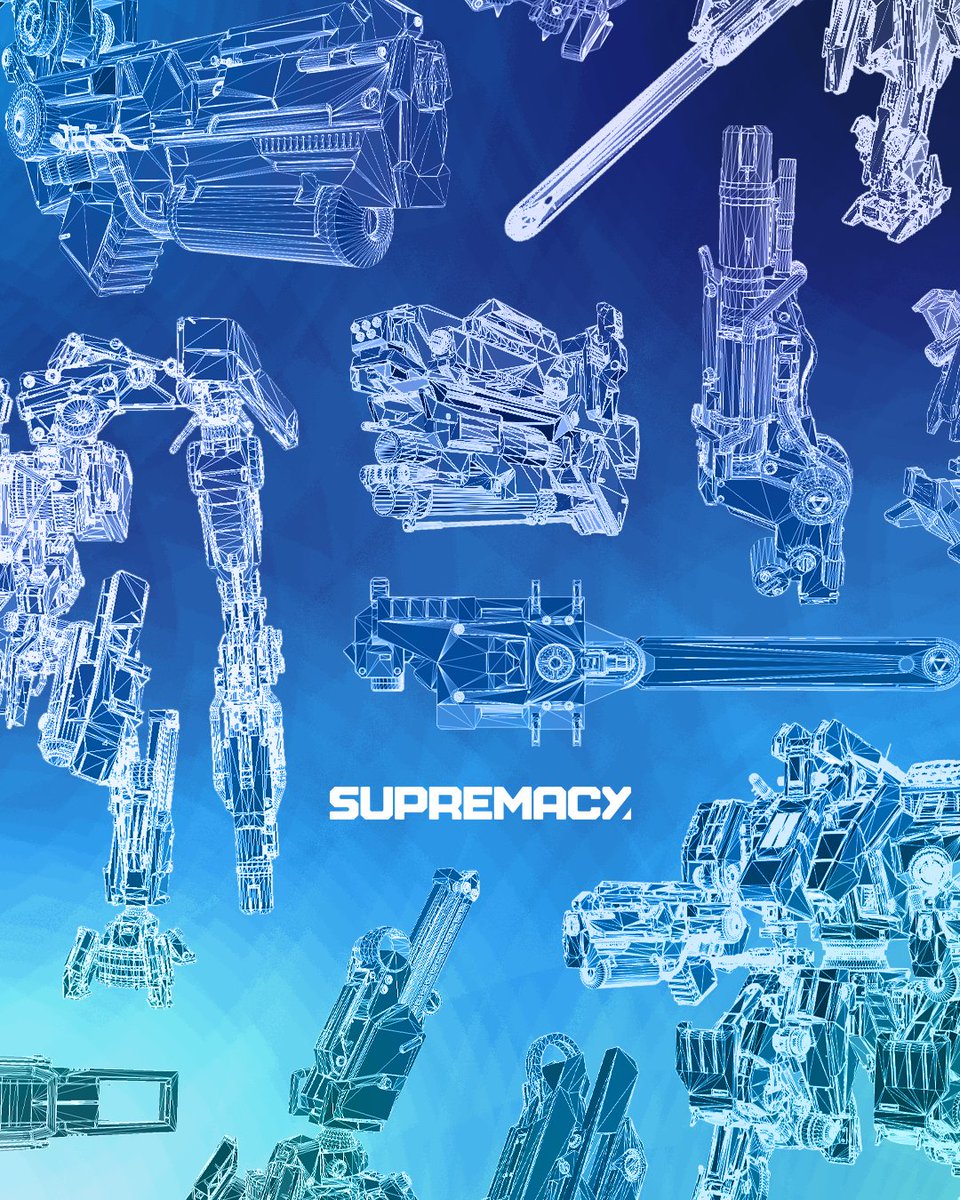 SupremacyMeta's tweet photo. Taking a look at the tris that make up our war machines and their weapons &amp; the sensible distribution of topology 🦾

#GameFi #NFTGame #MetaverseNFT #NFTGaming https://t.co/E2iX0JKv93