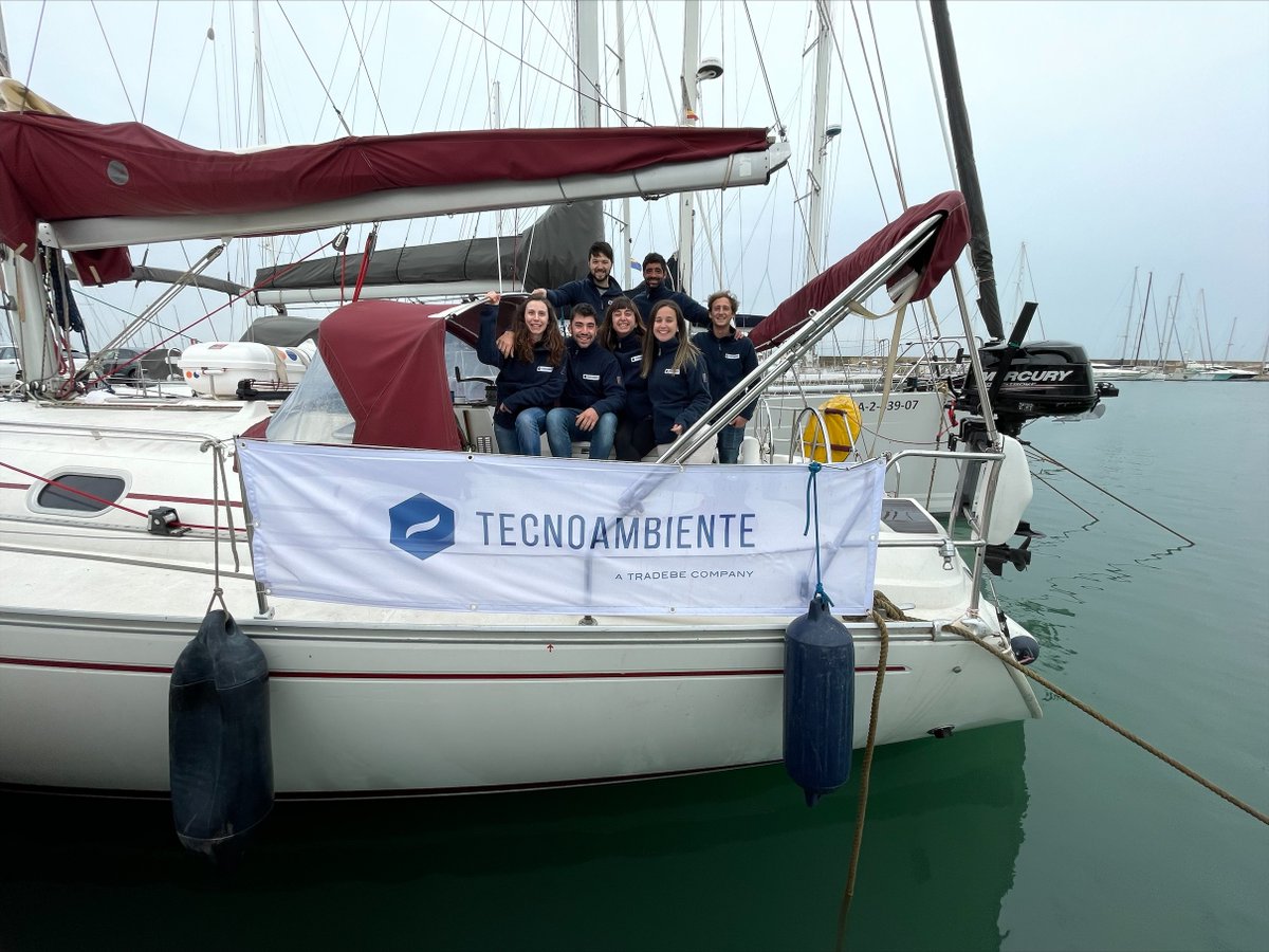 La #LaRutadelaSal está a punto de comenzar. ¡Y nuestro equipo preparado para zapar! Desde Barcelona a Ibiza a bordo del S.V. Klipper Uno. ¡Buen viento y buena mar! #TrabajoenEquipo #TeamTecnoambiente #TecnoambienteNavega #regata