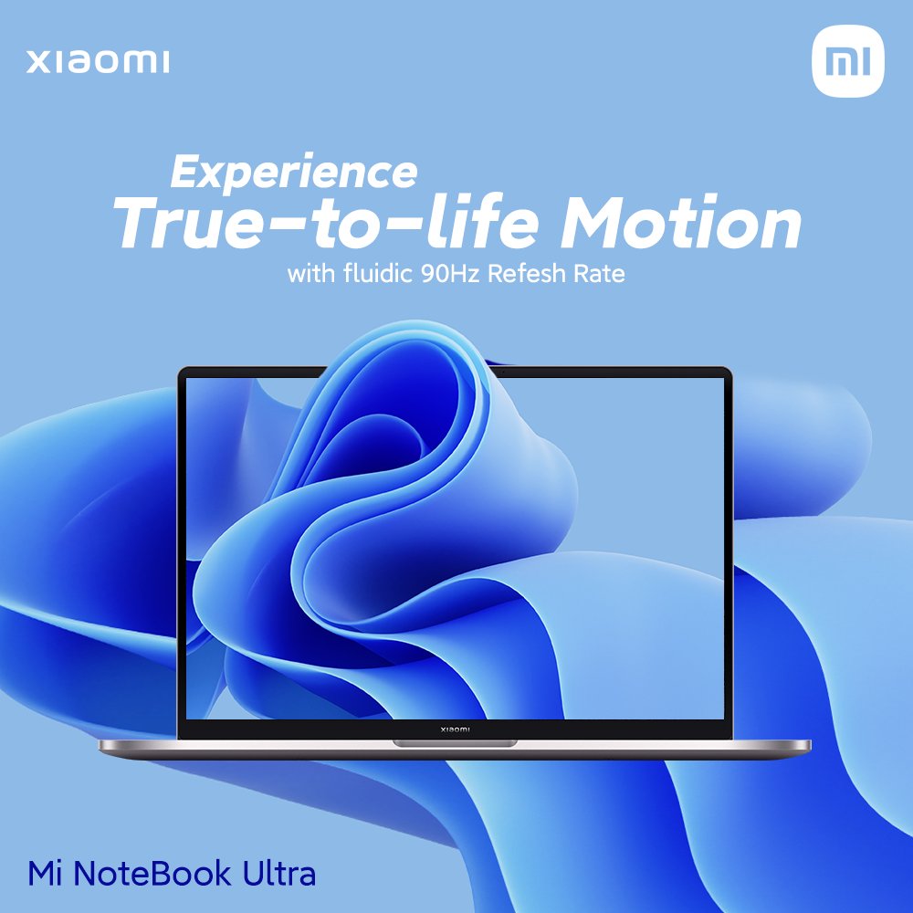 XiaomiIndia's tweet photo. With the #MiNoteBookUltra you can experience lifelike motion with a 90Hz refresh rate at an unbelievable price of ₹54,999 - exclusively on https://t.co/nVqFSYvvxY.
Get yours now - https://t.co/SEFz44DJ2v https://t.co/b2bDCPA8Yf