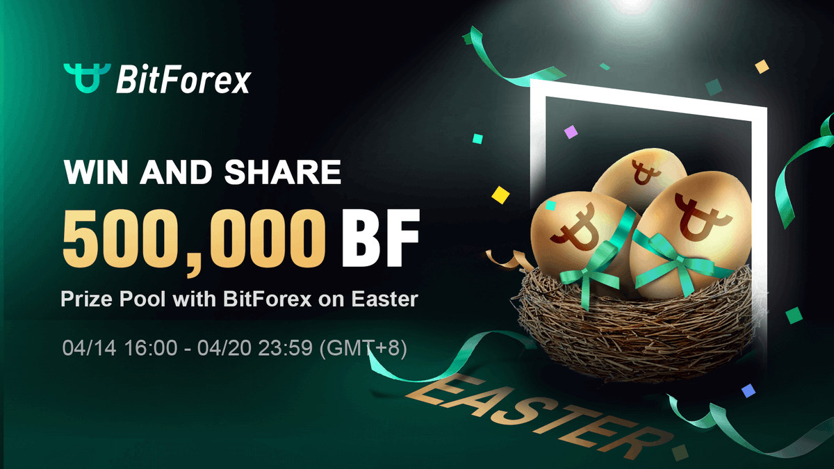 🎉#BitForex Easter Campaign - Share 500,000 BF Prize Pool!

⏰Event Time: 2022/04/14 16:00 - 2022/04/20 23:59 (GMT+8)

🚨Join Now: gleam.io/uh5hI/bitforex…
#GiveawayAlert #Airdrop #Giveaways