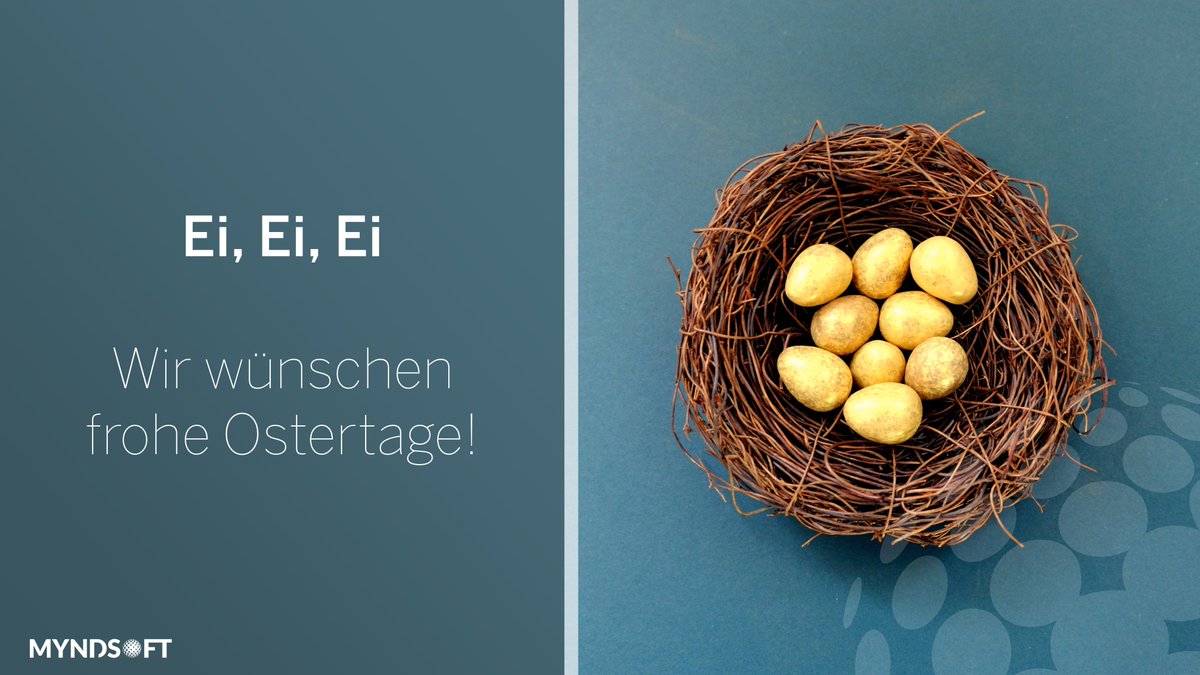 +++ Ei, ei, ei: Wir wünschen frohe Ostertage! +++

Wir sind in unserem dritten Geschäftsjahr und feiern unser drittes Osterfest als myndsoft GmbH. Und auch Ihnen wünschen wir eine erholsame Zeit und ein schönes Osterfest.