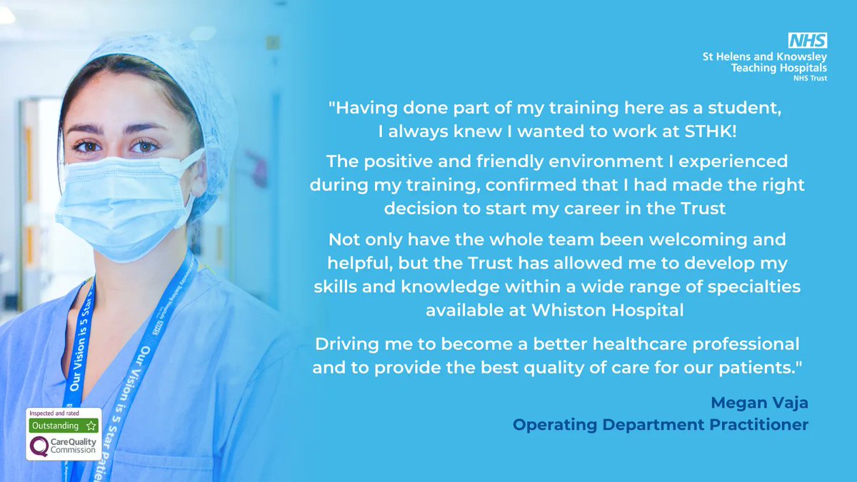 mwl_recruitment's tweet photo. Interested in joining Megan and our fantastic Theatres Team? Apply now 👇

🌟 Theatre Practitioner/ODP/Scrub Nurse: https://t.co/PzaAwhJ7uL
🌟 Recovery Practitioner: https://t.co/YlFZWEs1Ep
🌟 Bank Dual Role Practitioner: https://t.co/lI2krLCAxJ

#WeAreTheNHS #NHSJobs https://t.co/lw08DyOKqU