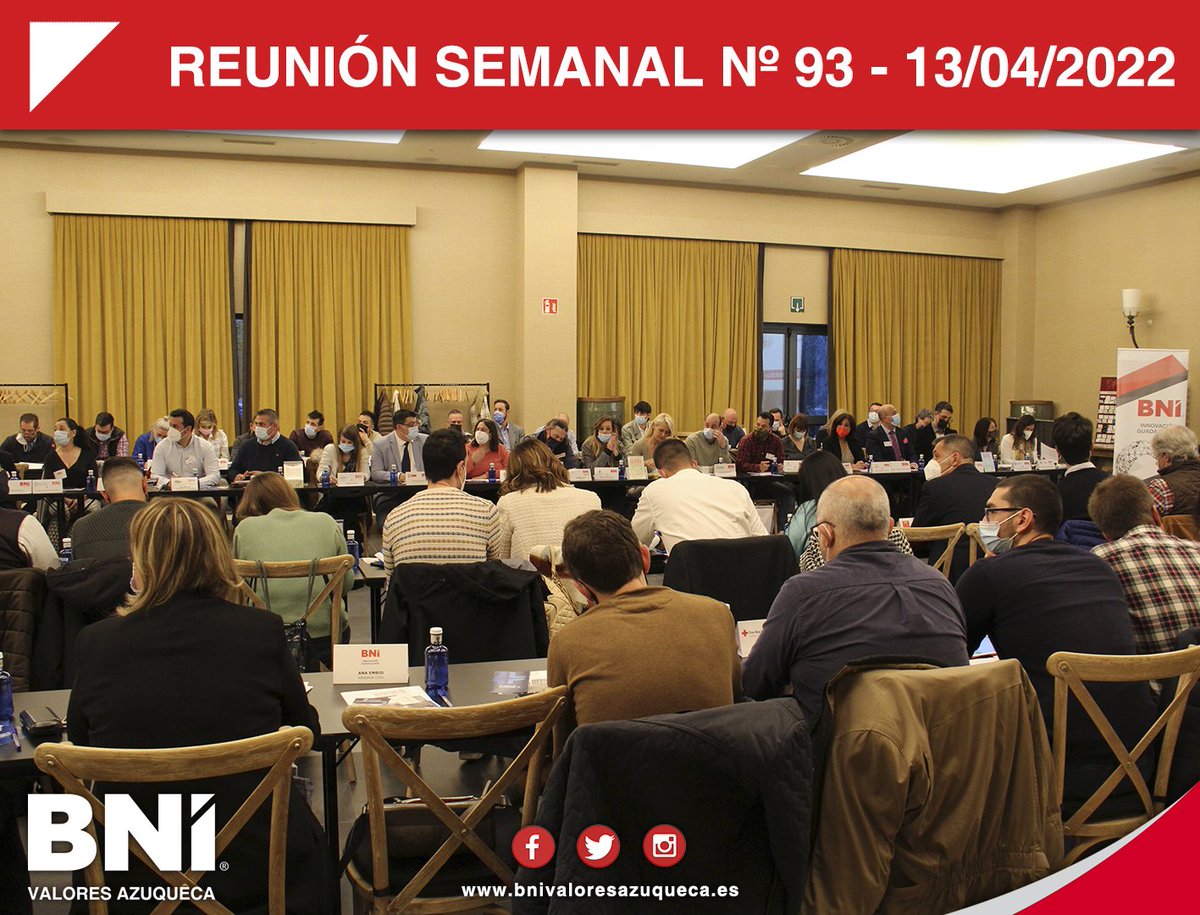 BniValoresAzu's tweet photo. Ayer nuestra #ReuniónSemanal la celebramos junto con los compañeros de @BNI_Innovacion y @BniGuadalajara
Nos juntamos más de 1⃣0⃣0⃣ empresarios y repasamos los números conseguidos durante 2021:
💬 1⃣0⃣.0⃣0⃣0⃣ #OportunidadesDeNegocio
💶 1⃣2⃣.5⃣8⃣6⃣.0⃣0⃣0⃣ € de #NegocioGenerado https://t.co/8xFtHbMGYf