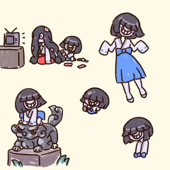 The cursed miko's sibling character! 