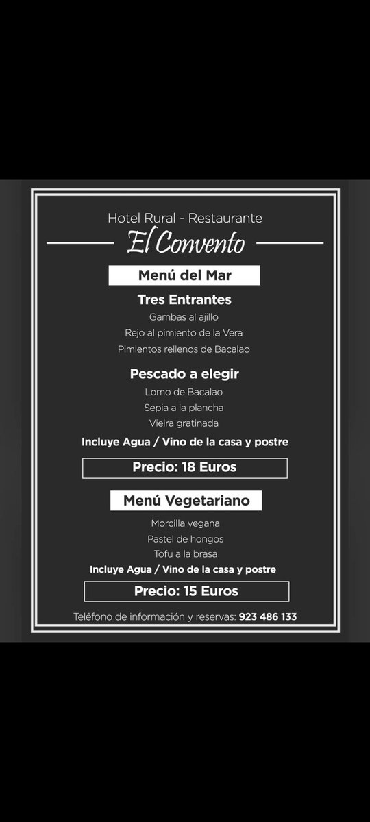 PandoraNoviembr's tweet photo. ¿Vienes a la comarca de #CiudadRodrigo esta #SemanaSanta? Prueba los deliciosos menús de "El Convento" en #ElBodon https://t.co/d4dsEEcRqA