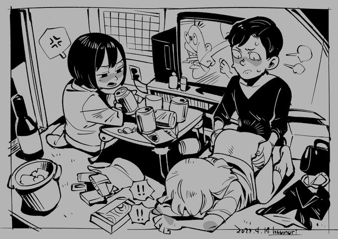 お絵描き:R18 友人カップルが目の前で始める 