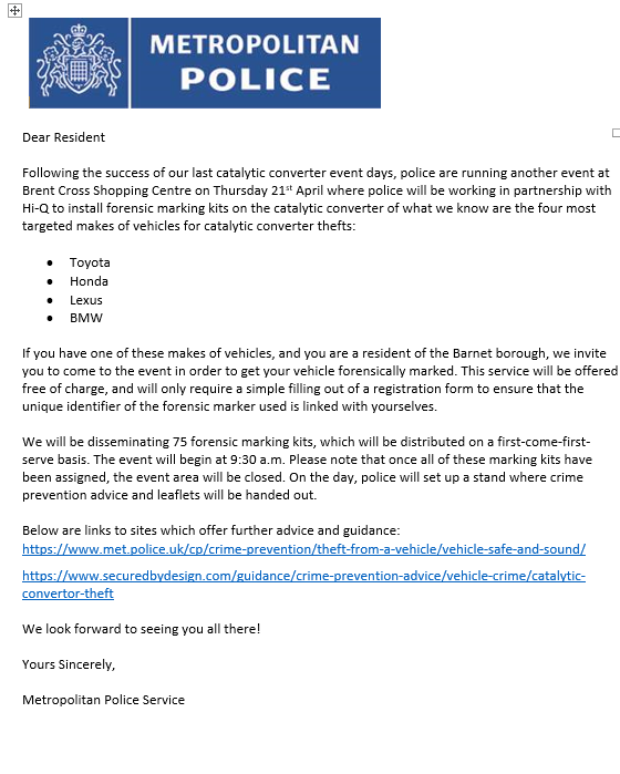 Coppetts Police tweet media