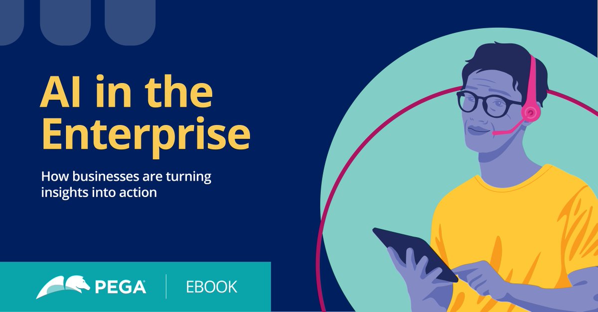 pega's tweet photo. Ready to get started with AI?
Download our latest ebook for an overview on the current state of enterprise AI adoption and learn how your business can start turning insights into action. #PegaAIWeek https://t.co/ekrG6p9dA6 https://t.co/ZfNKlupHLc