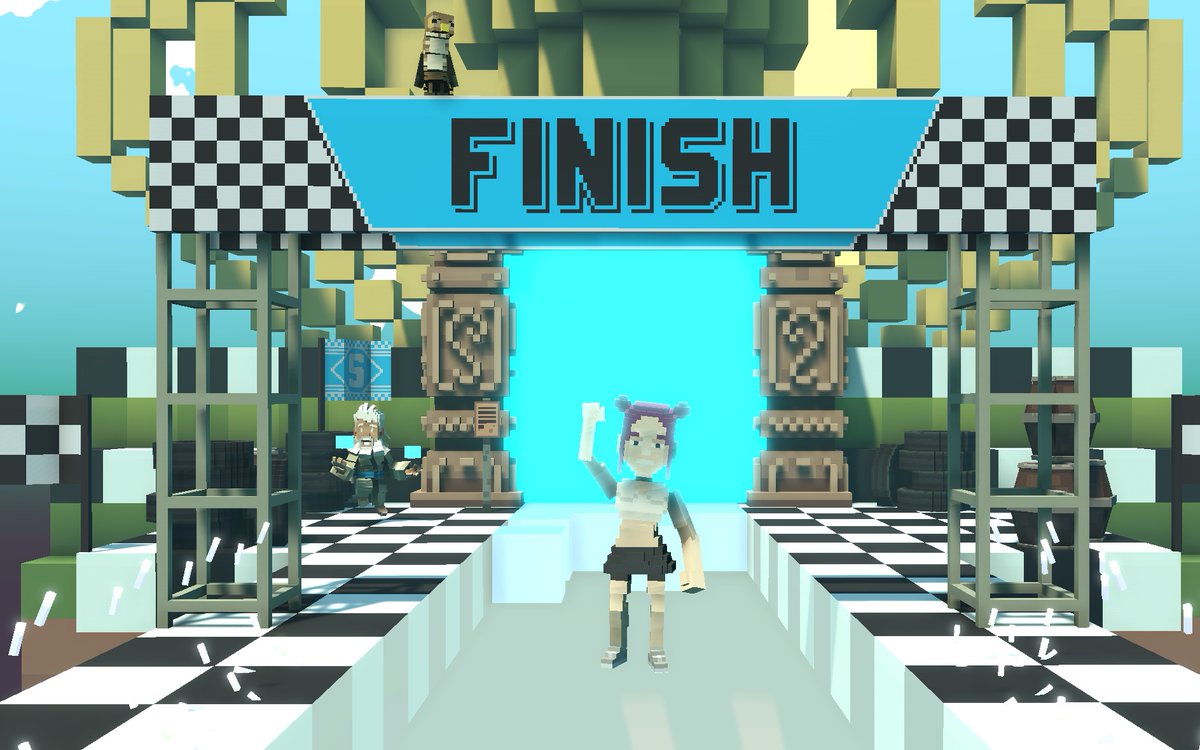 AimeeSLF's tweet photo. @TheSandboxGame Back to the finish line https://t.co/Mzdp6vfqRT