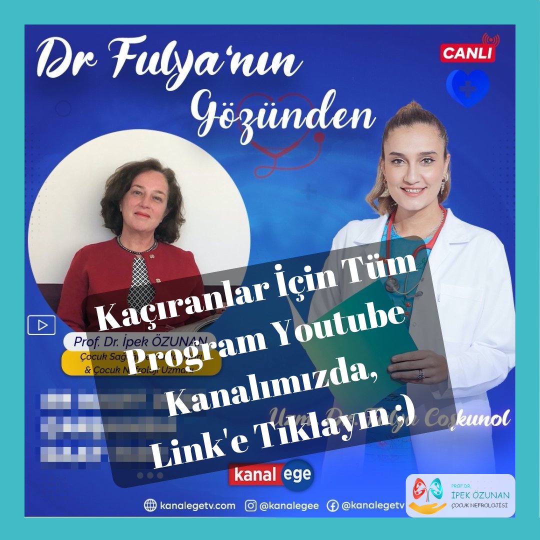 DrIpekOzunan's tweet photo. Sevgili Fulya ve “Hekimanne” ile beslenme, vitamin-mineral desteklerini konuşuyoruz, bekleriz… Tüm programa linkten https://t.co/3GGucT5k7m ve youtube kanalımızdan ulaşabilirsiniz... 
https://t.co/7IxdcnZXLr
#egetv #izmiranneleri #Child #nephrology #çocuk #sağlık #nefroloji https://t.co/lCqclxAA7c