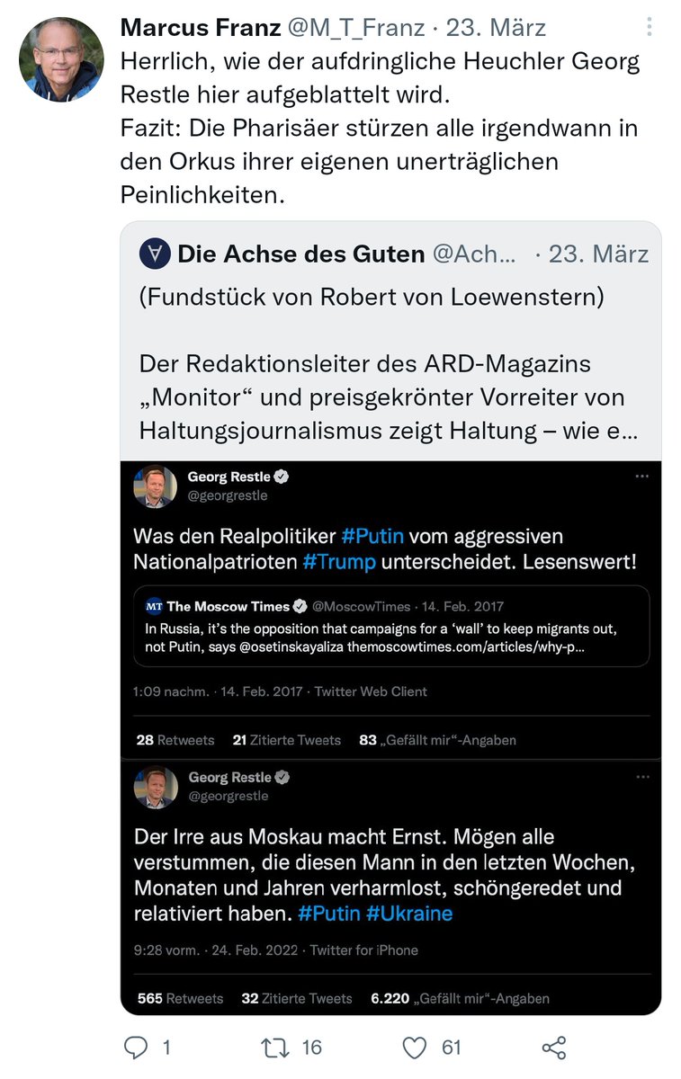 dolfi_wolfi's tweet image. Sie meinen das, was die von Ihnen geteilten "Medien" wie #exxpress oder #wegscheider als Ihre Kerntätigkeit vorantreiben? Oder das was Sie hier machen (Tweets aus 2017 und 2022) zusammensuchen?
