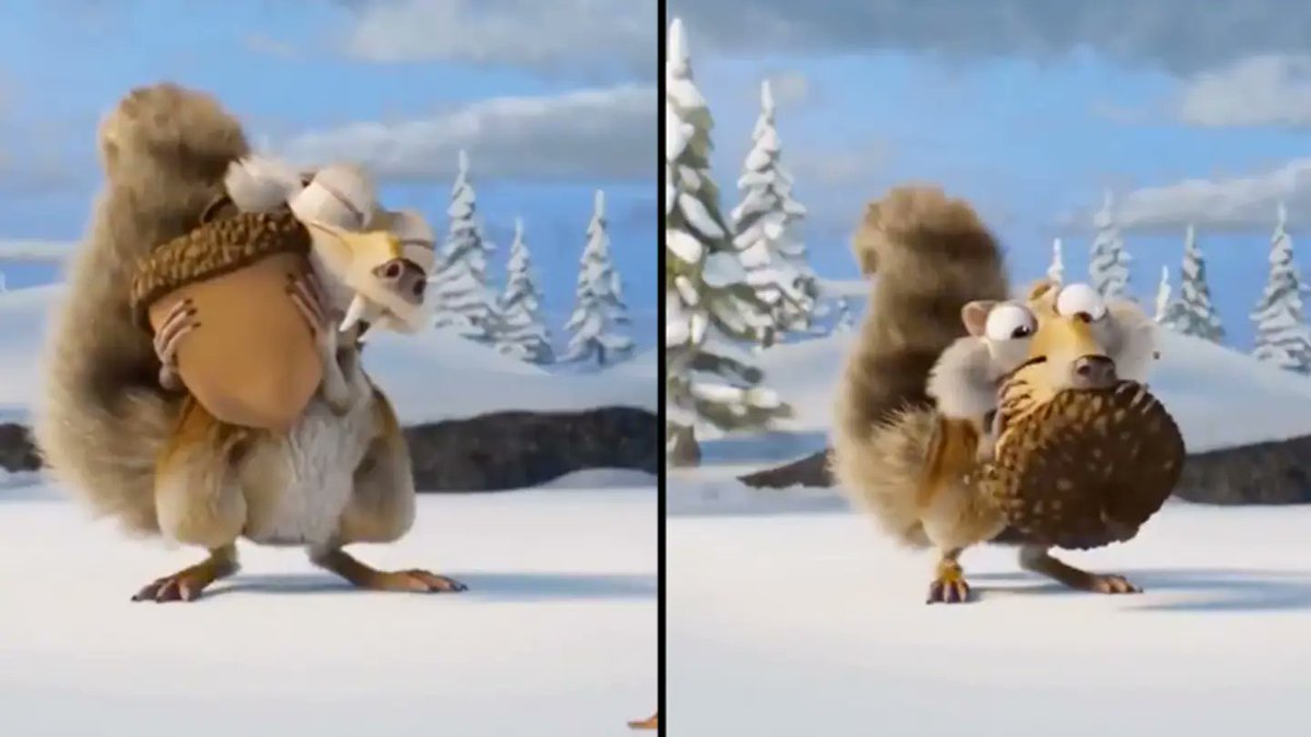 ladbible's tweet photo. 🔔 | The animation studio behind the Ice Age series has shut down, but not before releasing a clip showing Scrat finally getting his acorn. 

More below: https://t.co/iHyk3elr9J