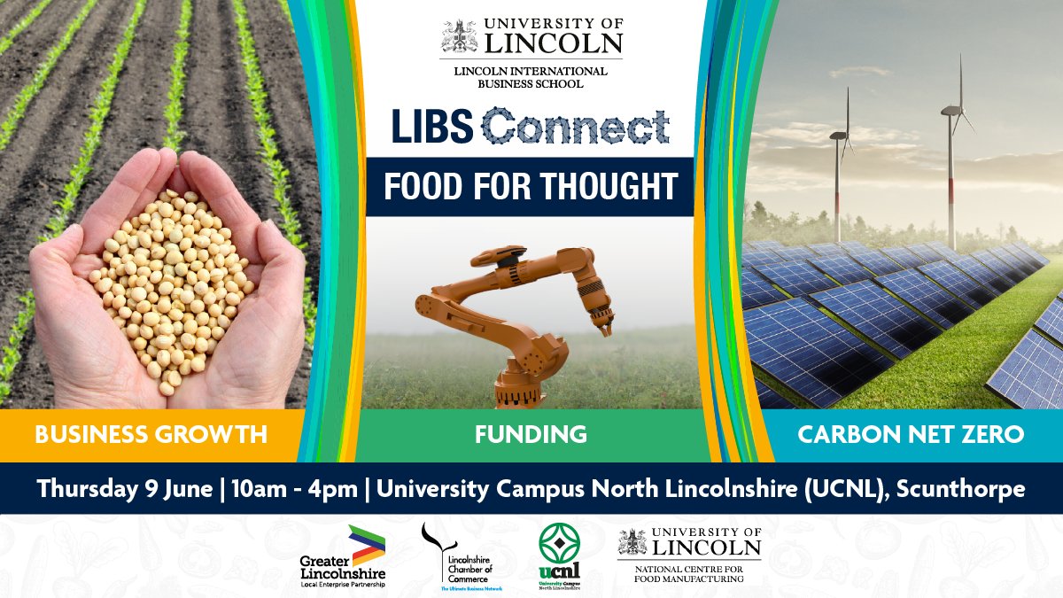 #LIBSConnect22 is back on 9th June and this time the focus is on the Food and Drink sector in Lincolnshire. Limited places so register today at lnkd.in.eqQMWjFS 
#LCFoodForThought #LIBSConnect22