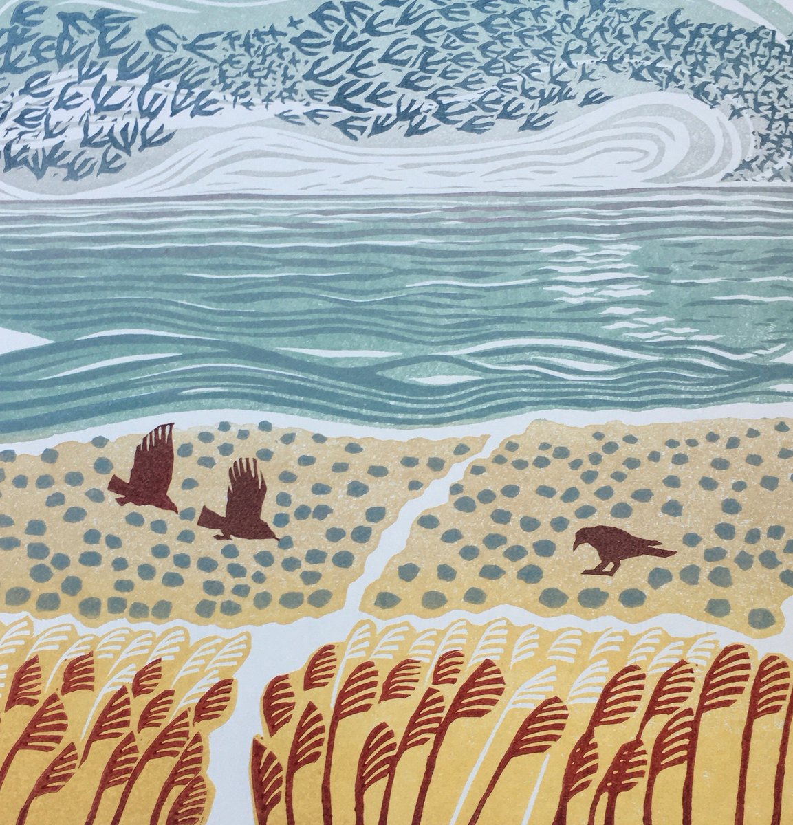 SuffolkCraftSoc's tweet photo. Meet the Maker event at #RSPBMinsmere 21st May, 10-4! Printmaker Helen Maxfield will be at the Discovery Centre demonstrating her linocut process! #spreadingourwings #printmaking #suffolkcraftsociety https://t.co/hrSBYz855B