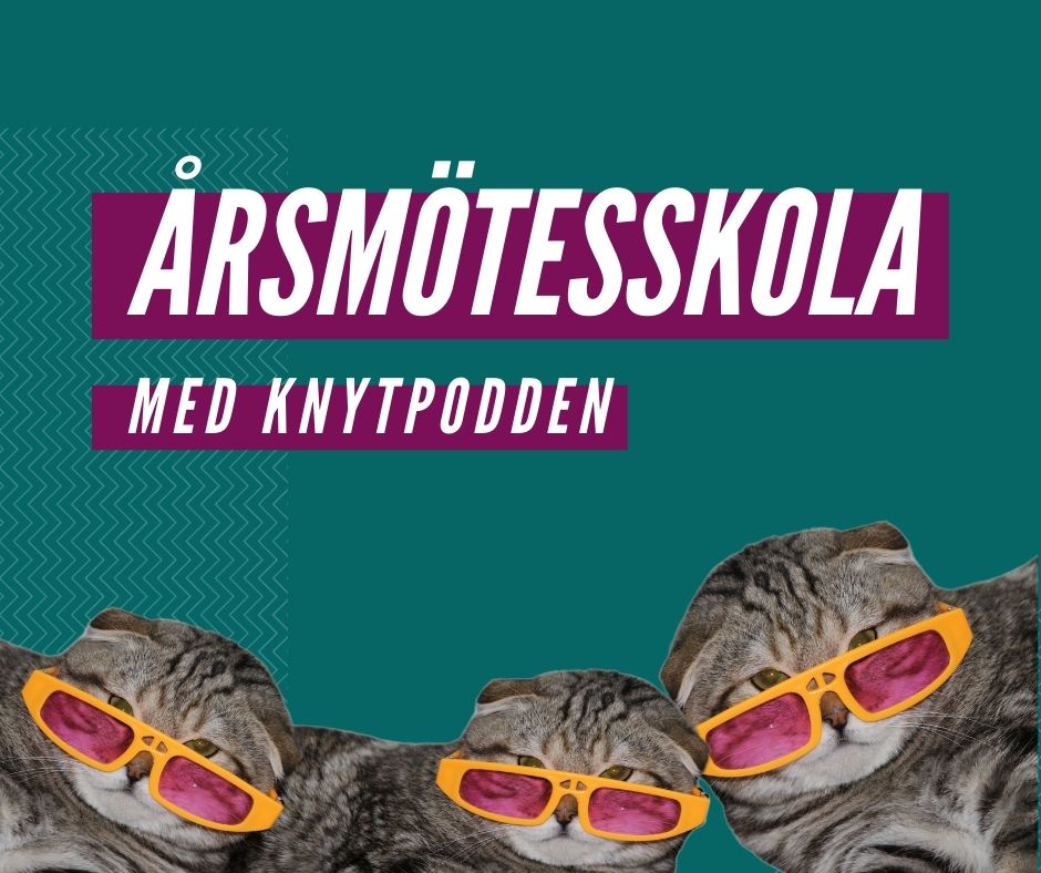 Lär dig om årsmöten! 🧠 🎧 🔍
Knytpoddens årsmötesskola bryter ner vad ett årsmöte innebär och ge dig tips på hur du kan delta i ett givande möte - oavsett om du är medlem eller har en styrelseroll! 
Lyssna via spotify: open.spotify.com/show/5ZtsGPoM3…