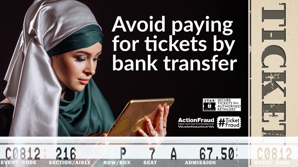 When purchasing tickets, pay by credit card where possible as it offers you a better chance of recovering your money if you become a victim of fraud. Avoid paying for tickets by bank transfer, especially if buying from someone you don’t know. #TicketFraud actionfraud.police.uk/ticketfraud
