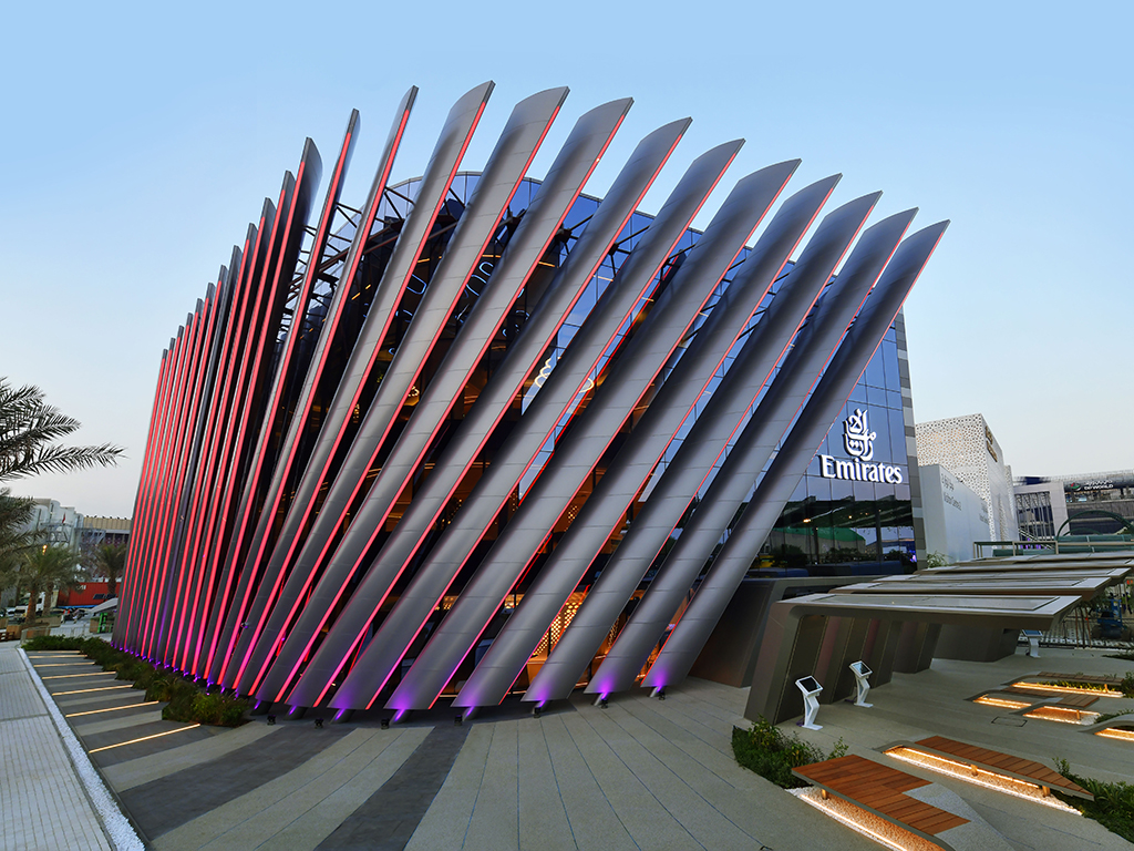 emirates's tweet photo. We will soon launch NFTs and exciting experiences in the metaverse, as we repurpose The Emirates Pavilion from Expo 2020 Dubai into our new centre for innovation. https://t.co/A54ryw0Tos https://t.co/faGTZbYmV3