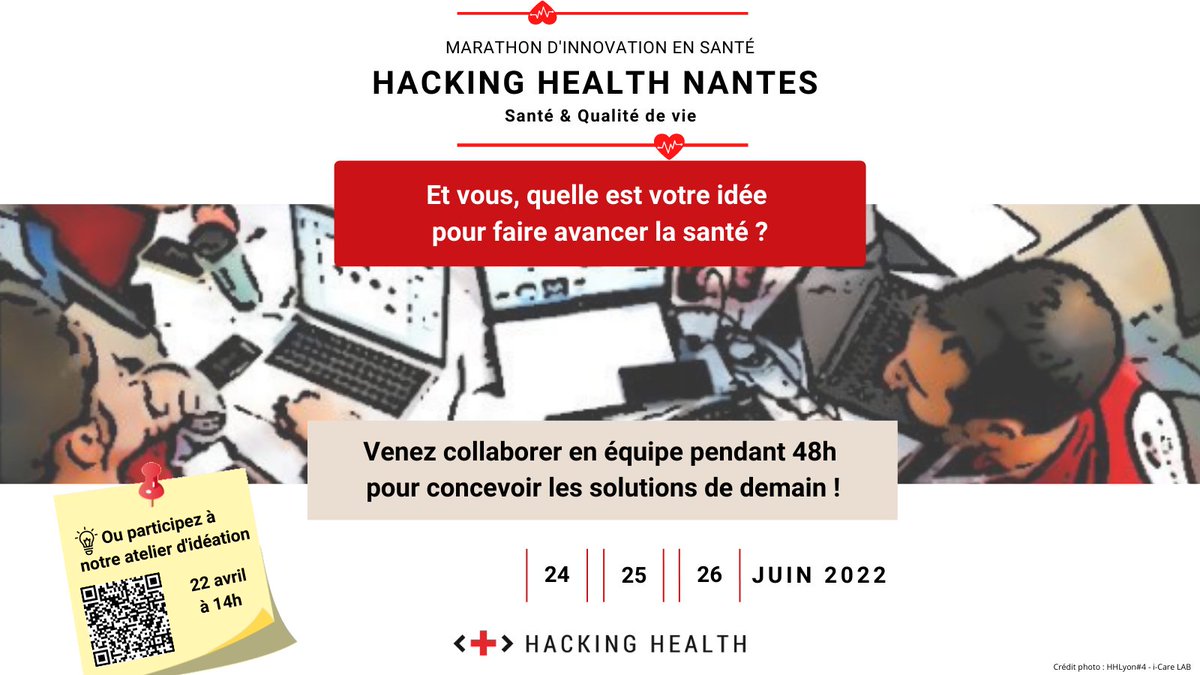 Patient, aidant, soignant ? Vous avez une problématique en #santé ?
Devenez porteur de projet au Hacking Health Nantes du 24 au 26 juin.
Intéressé.e ? Inscrivez-vous à notre prochain Atelier d’idéation le 22 avril …ackinghealthnantes-2022.eventbrite.fr/?ref=estw
On compte sur vous !💪#health