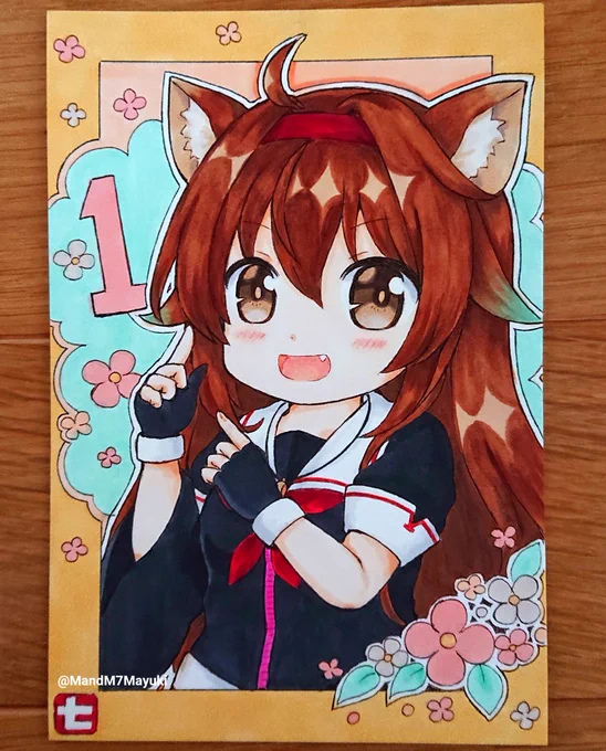 「いっちにゃーん🐱」
 #艦これ #白露 #白露改二 