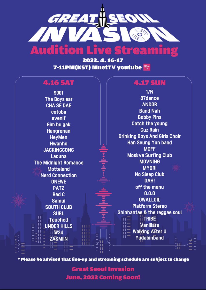 myori_official's tweet photo. Mnet <Audition Live Streaming> 라인업-
17일 저녁 7시 유튜브 채널 Mnet TV 에서 만나요!
#myori #묘리 #krock #kpop #락밴드 #엠넷 #mnet #인디밴드 https://t.co/1yfuhyXFtk
